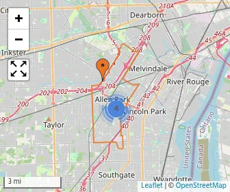 Area schools map